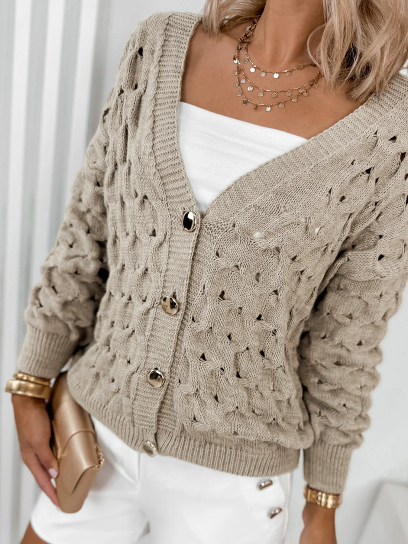 Pulls Décontracté Plain Printemps / Automne Micro-élasticité Quotidien Coupe Régulière Manches Longues Régulier Trapèze pour Femmes
