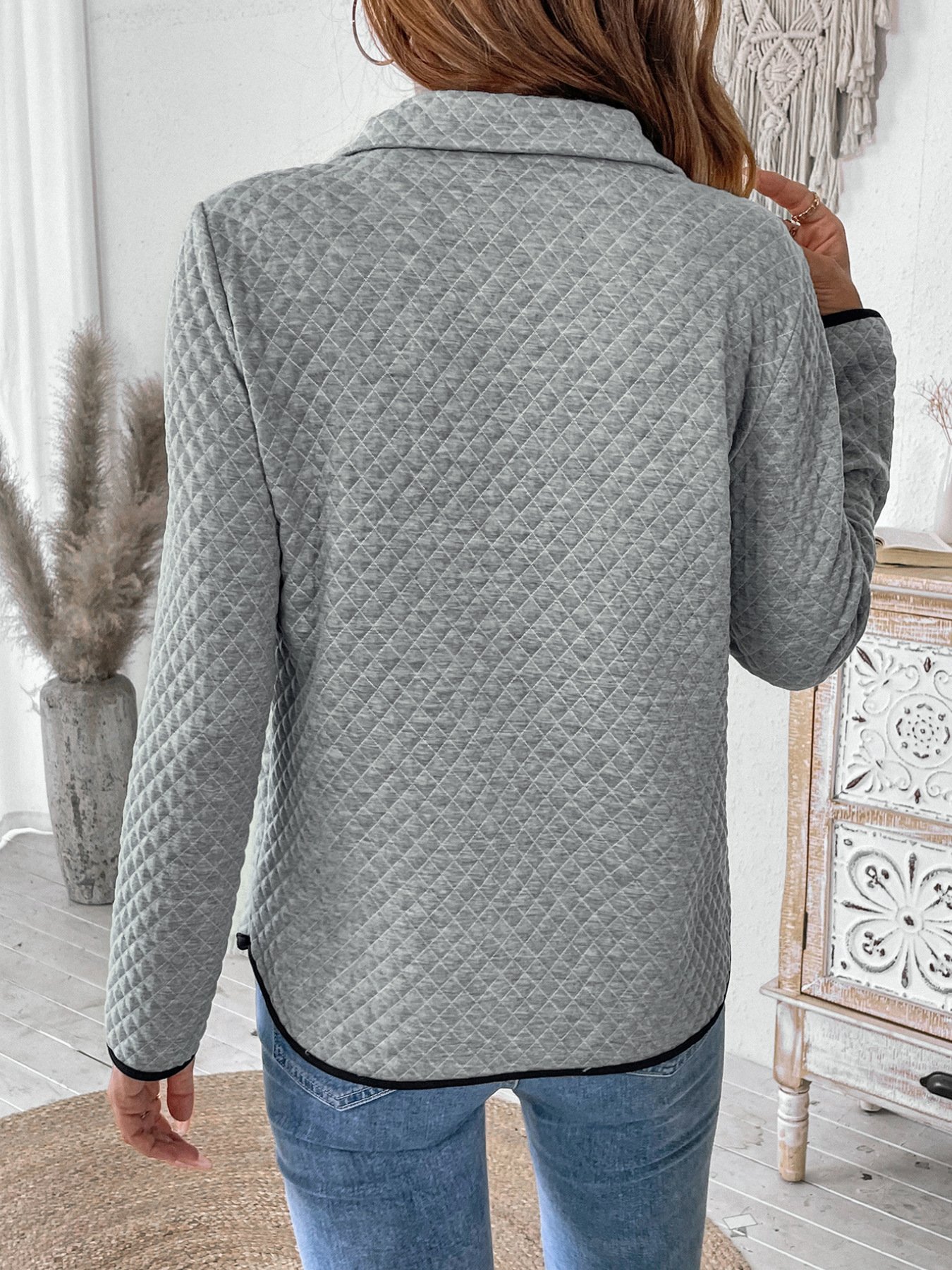 Sweat-shirts Décontracté Plain Printemps / Automne Micro-élasticité Quotidien Manches Longues Régulier Trapèze Régulier pour Femmes