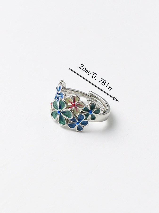 Bagues de Style Occidental Floral Toutes Les Saisons Panneau ensemble Métal Bague pour Femmes