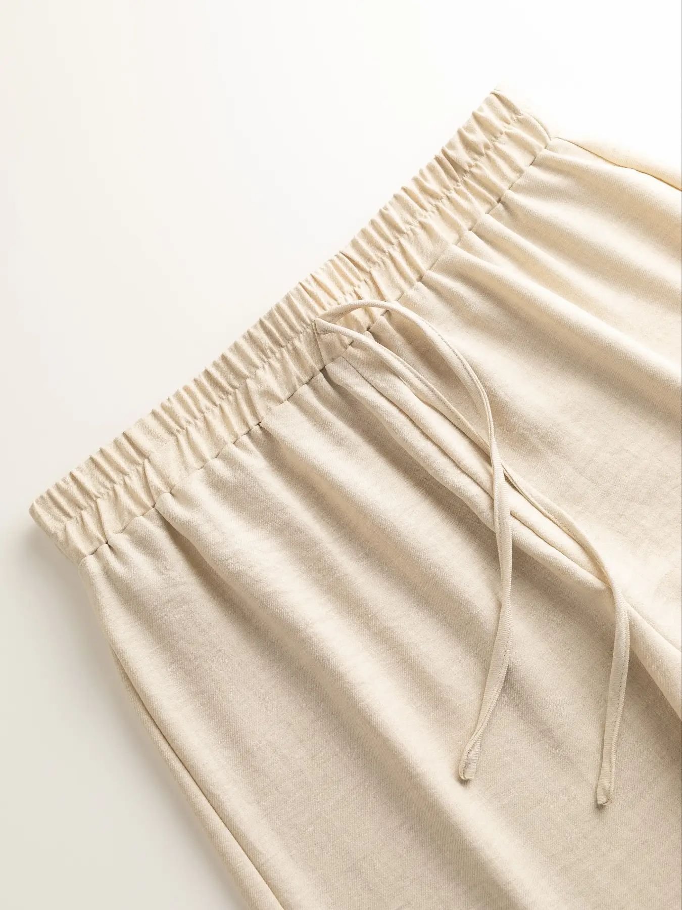 Deux Pièces Ensembles Femmes Urbain Plain Printemps / Automne Joint Fendu Micro-élasticité Manches Longues Top Avec Pantalons Droit Régulier