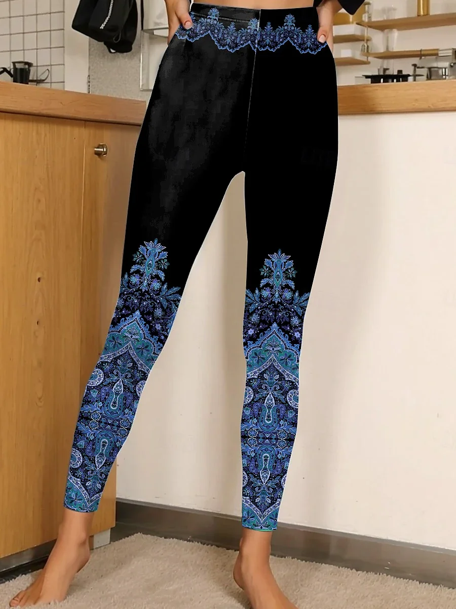 Pantalons De Yoga Femmes Décontracté Toutes Les Saisons Nationalité/ethnie Naturel Quotidien Serré Jersey Long Legging