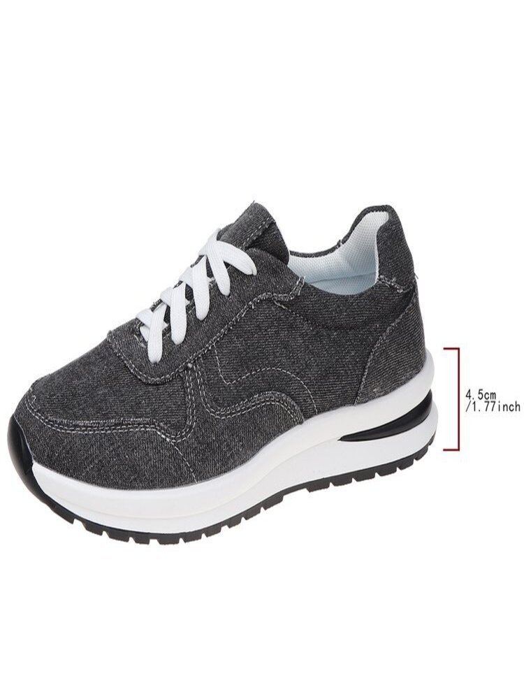 Chaussures Décontractées Décontracté Plain Toutes Les Saisons Mocassin Talon Bas Bout Rond Caoutchouc à Lacets Cortez pour Femmes