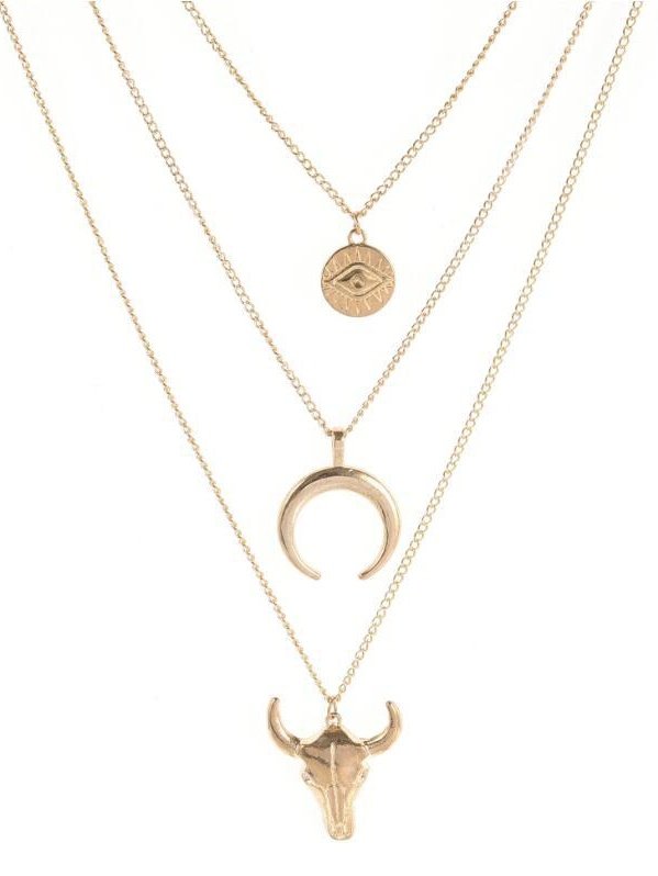 Collier de Style Occidental Imprimé d'Animal Toutes Les Saisons Joint Fendu Vacances Avec Faux Diamant Rétro Style Chaîne Colliers pour Femmes