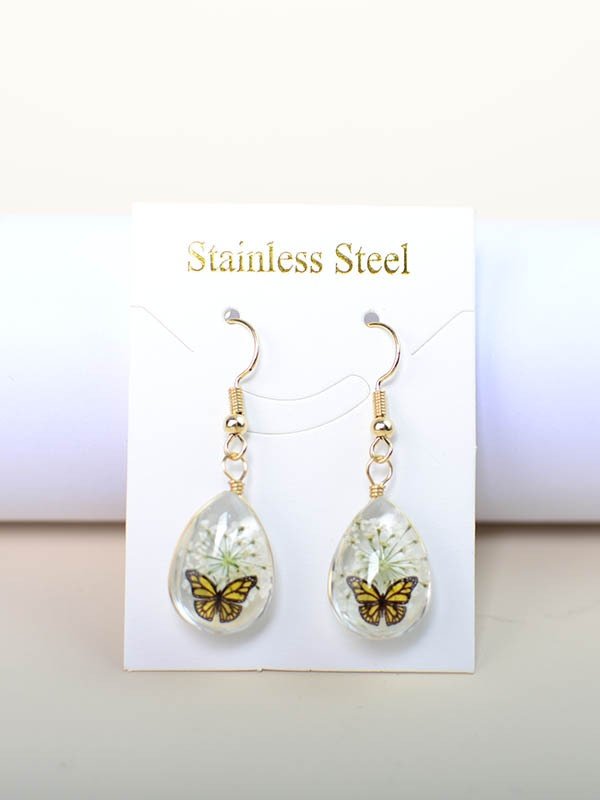 Boucles d'oreilles Femme Rue Papillon Toutes Les Saisons Métal Quotidien Métal Goujon
