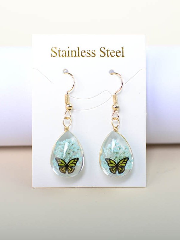 Boucles d'oreilles Femme Rue Papillon Toutes Les Saisons Métal Quotidien Métal Goujon