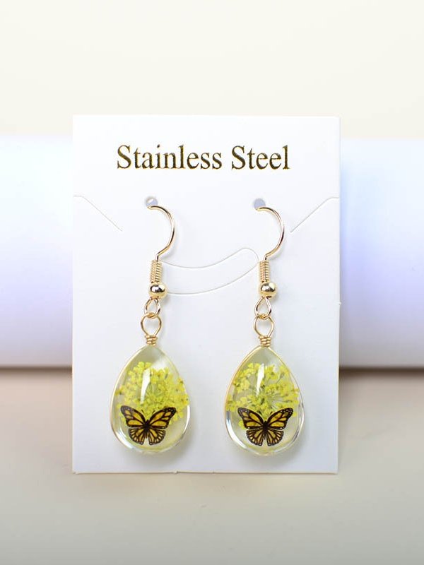 Boucles d'oreilles Femme Rue Papillon Toutes Les Saisons Métal Quotidien Métal Goujon