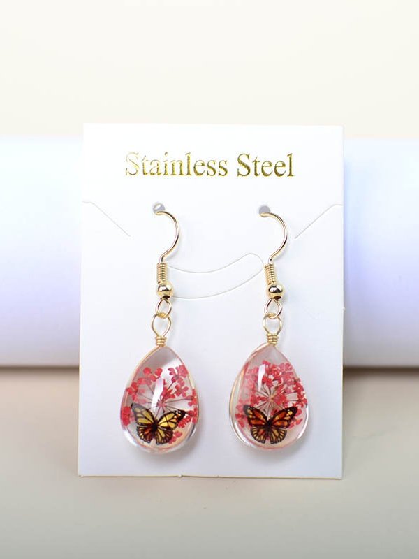 Boucles d'oreilles Femme Rue Papillon Toutes Les Saisons Métal Quotidien Métal Goujon