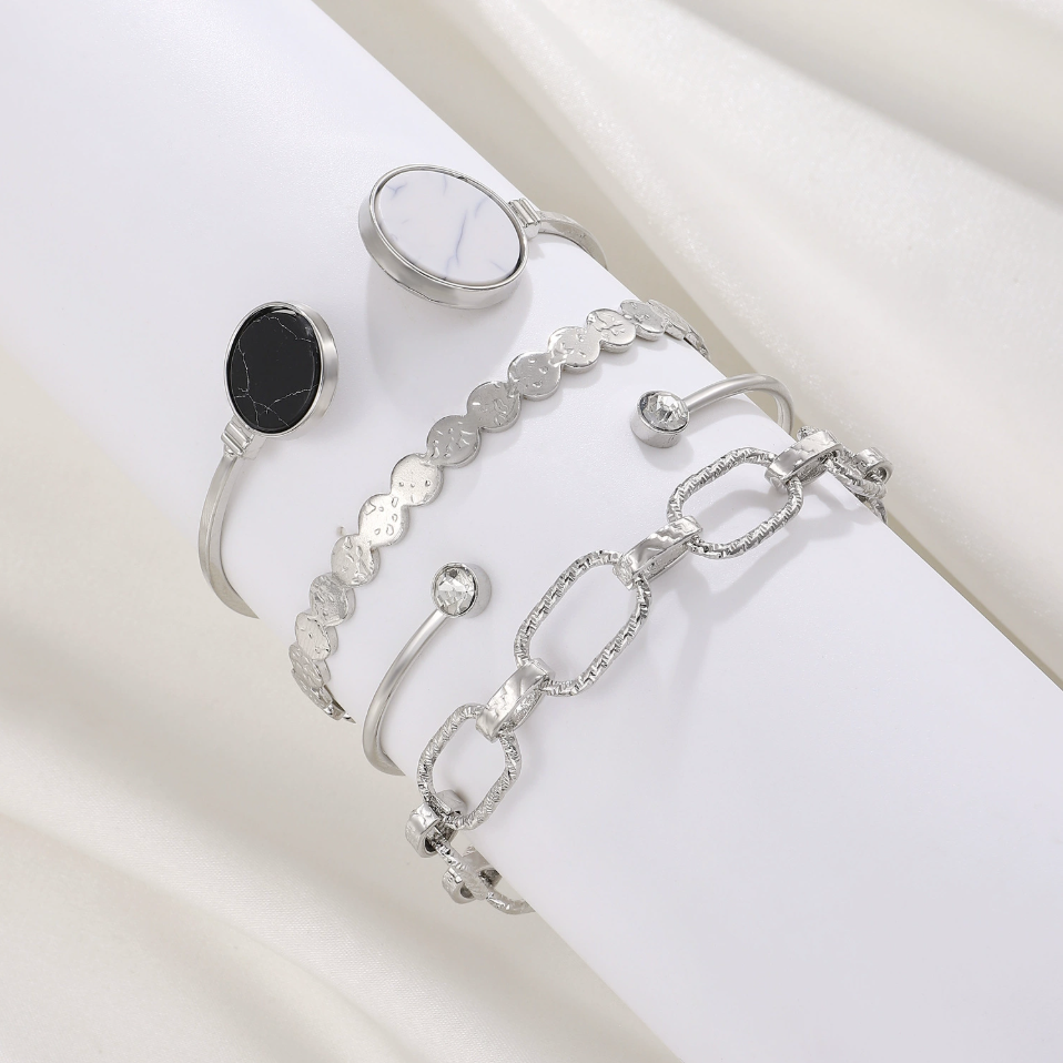 Bracelets Femmes Décontracté Floral Toutes Les Saisons Vacances Métal multicouche Bracelet