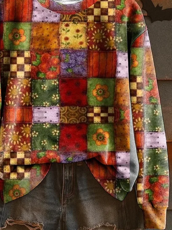Sweat-shirts Décontracté Printemps / Automne Toussaint Aucune élasticité Ample Manches Longues Col Rond Régulier Régulier pour Femmes