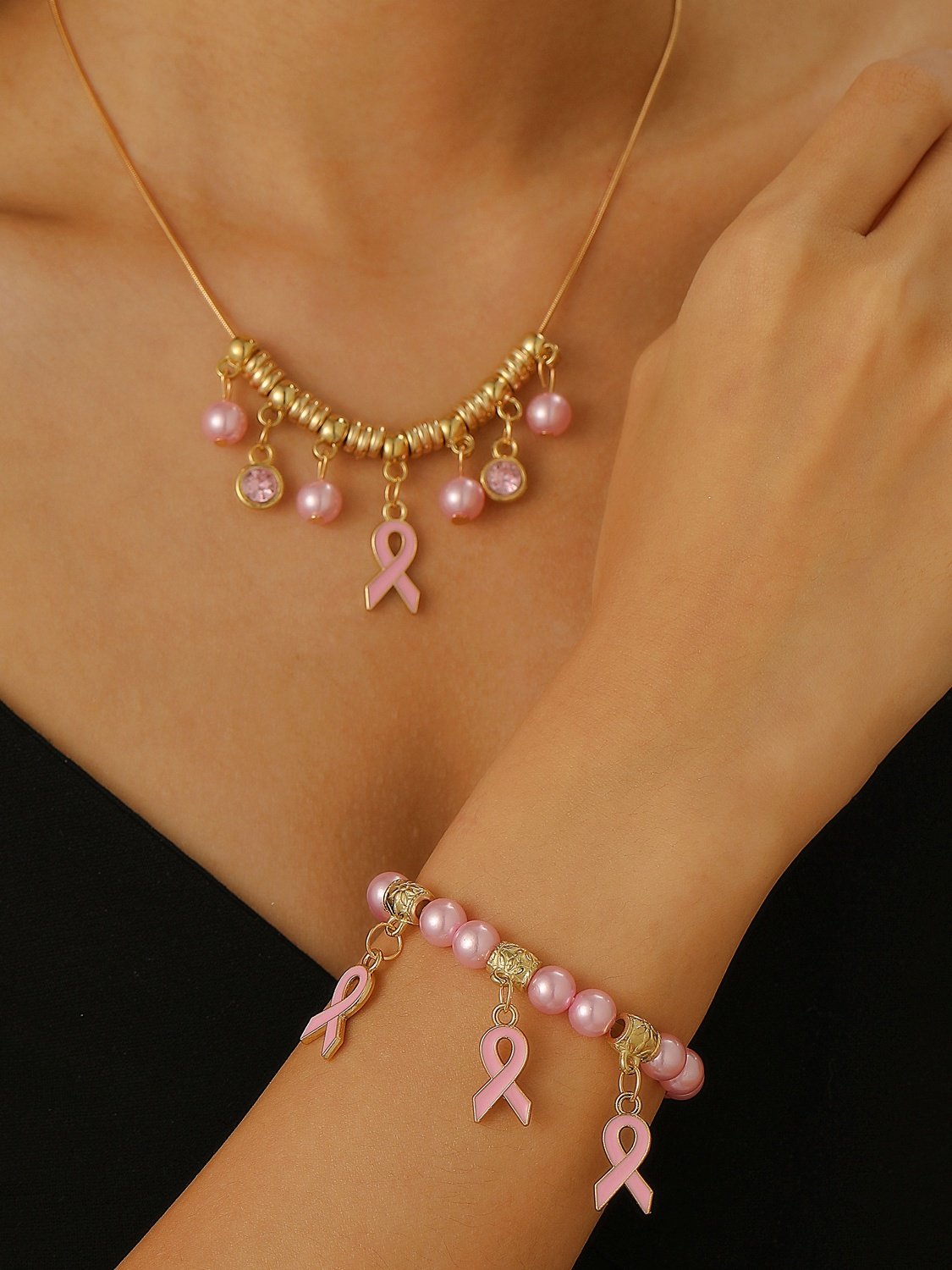 Bracelets Sexy Plain Toutes Les Saisons Forage à chaud Quotidien en Bois multicouche Bracelet pour Femmes