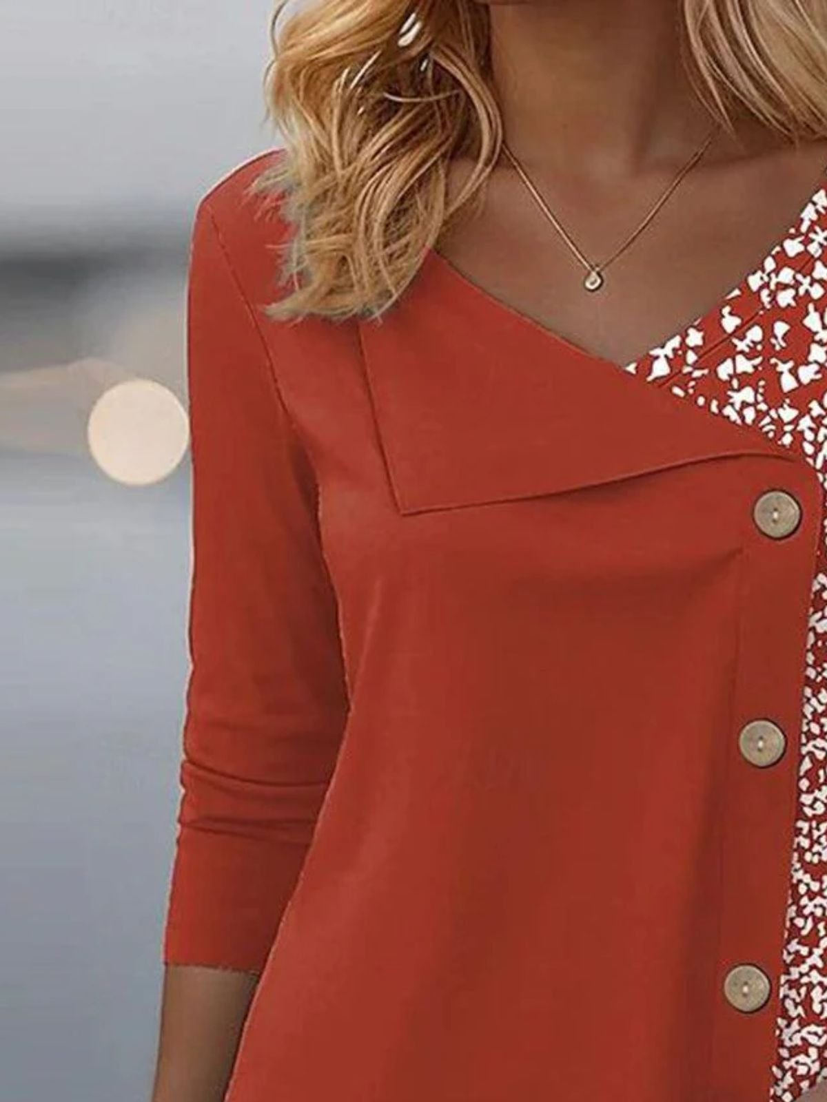 T-shirts Décontracté Printemps / Automne Petites fleurs Coton Quotidien Coupe Régulière Manches Longues Droit Régulier pour Femmes