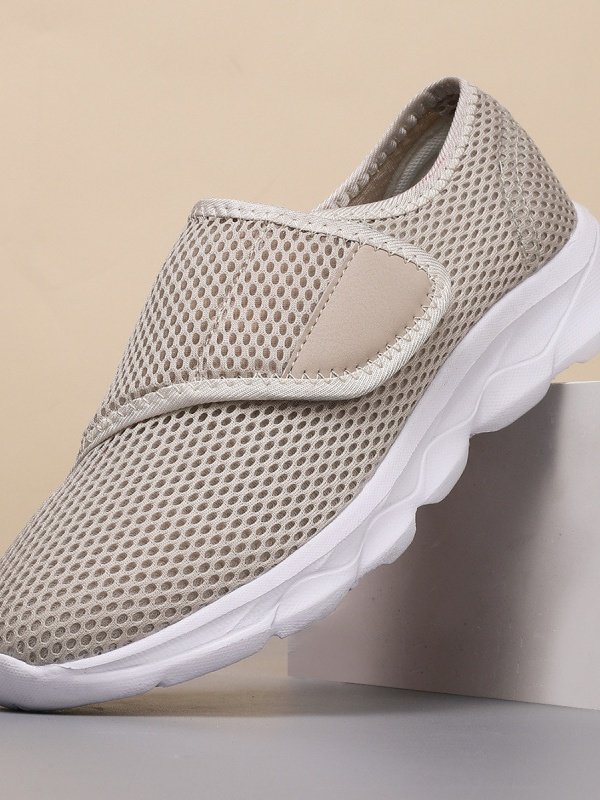 Chaussures Décontractées Femmes Décontracté Plain Toutes Les Saisons Crochet et boucle Sportif & Intérieur Talon Bas Tissu Caoutchouc Chaussures tissées à la mouche
