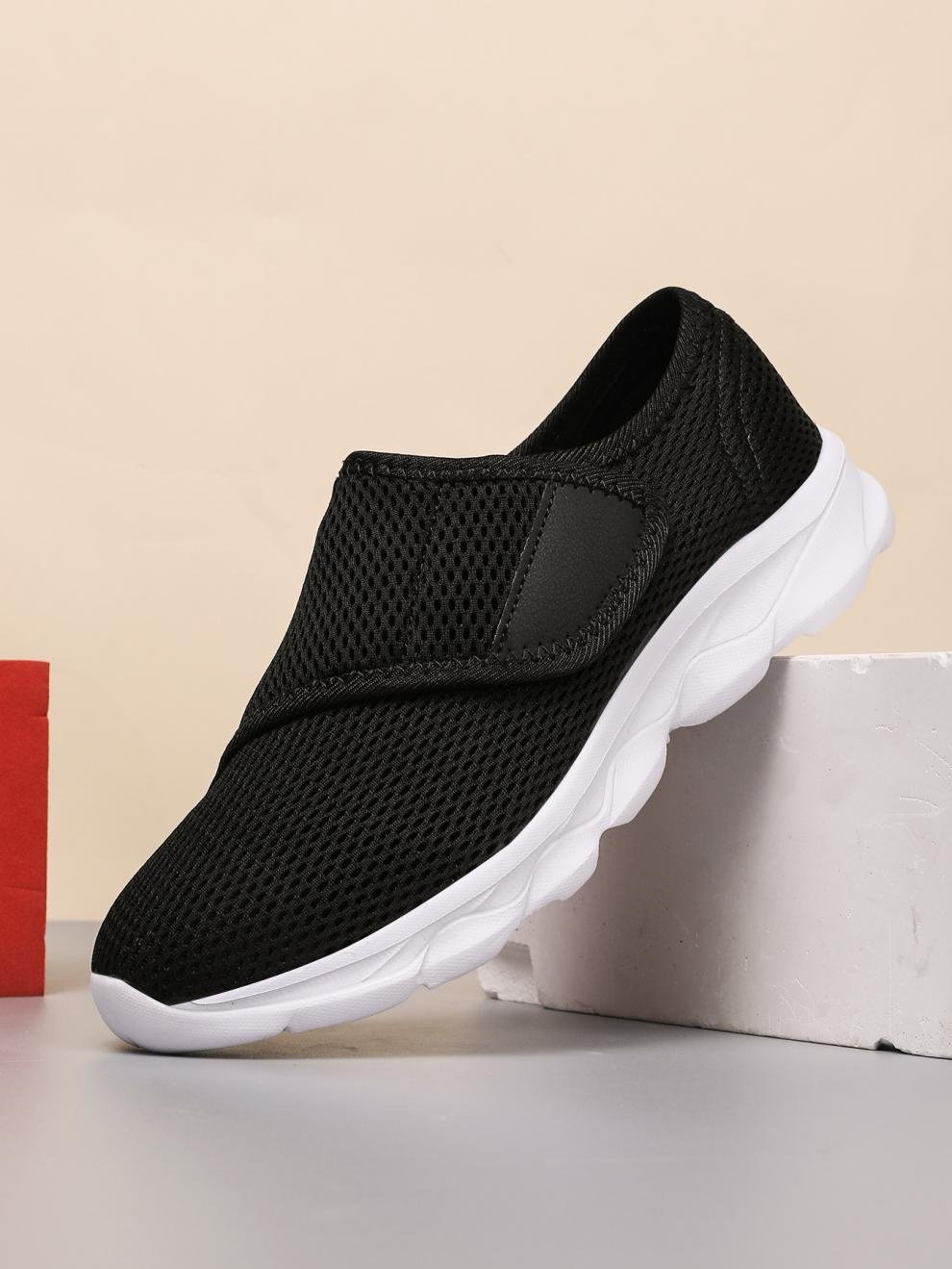 Chaussures Décontractées Femmes Décontracté Plain Toutes Les Saisons Crochet et boucle Sportif & Intérieur Talon Bas Tissu Caoutchouc Chaussures tissées à la mouche