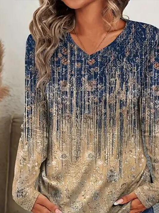 T-shirts Décontracté Abstrait Printemps / Automne Aucune élasticité Quotidien Jersey Régulier Régulier T.-N.-L. pour Femmes