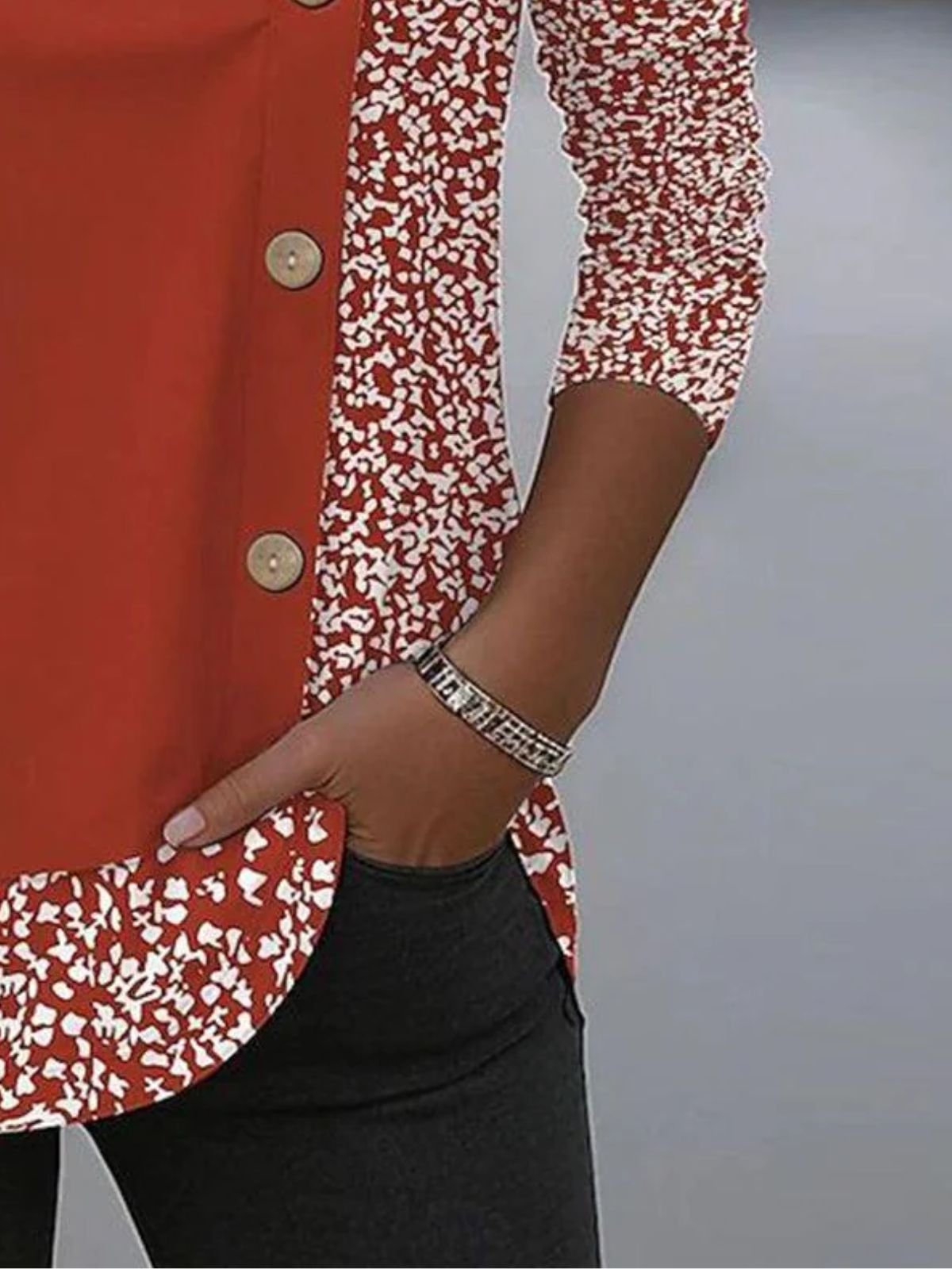 T-shirts Décontracté Printemps / Automne Petites fleurs Coton Quotidien Coupe Régulière Manches Longues Droit Régulier pour Femmes