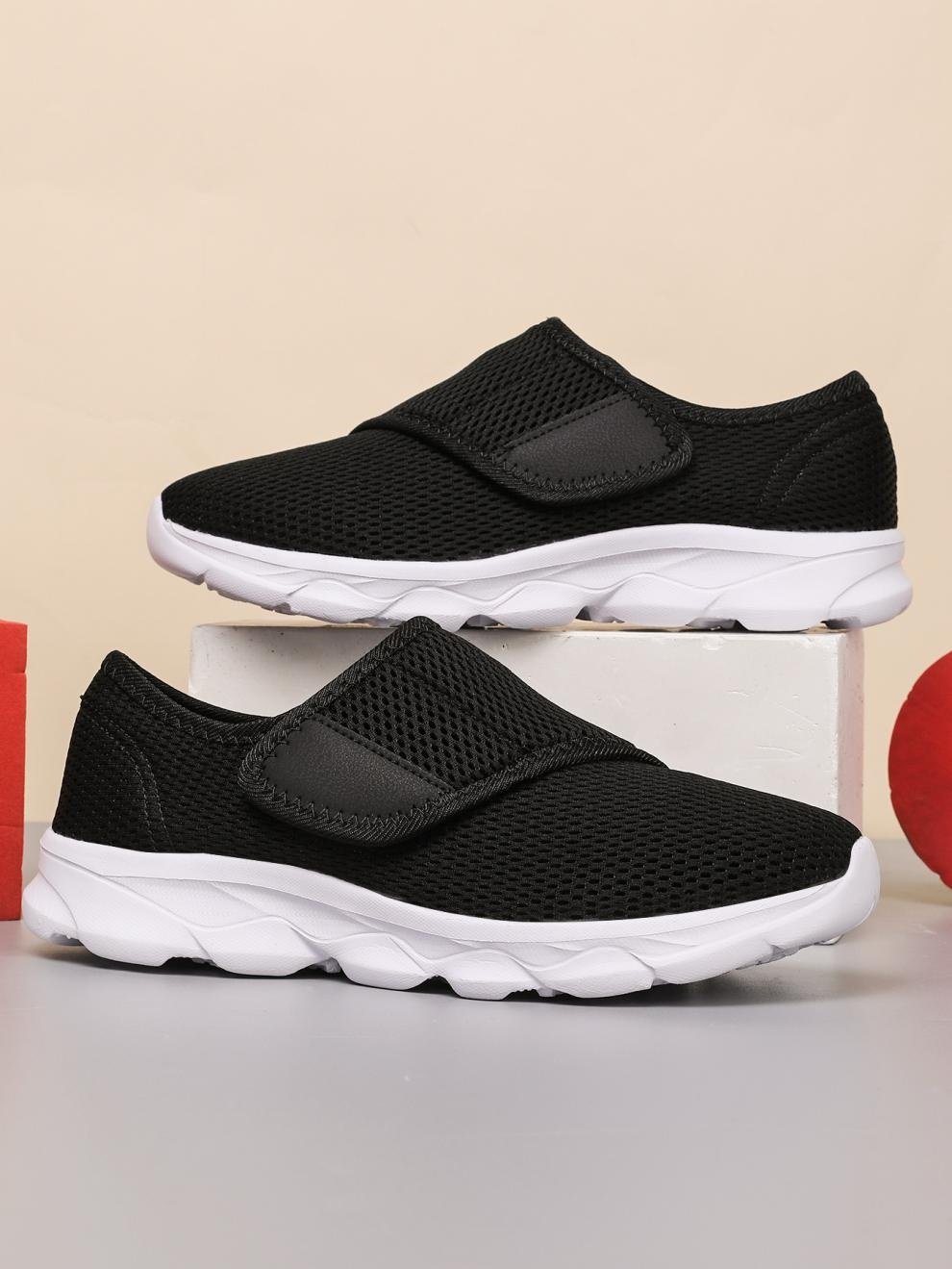 Chaussures Décontractées Femmes Décontracté Plain Toutes Les Saisons Crochet et boucle Sportif & Intérieur Talon Bas Tissu Caoutchouc Chaussures tissées à la mouche