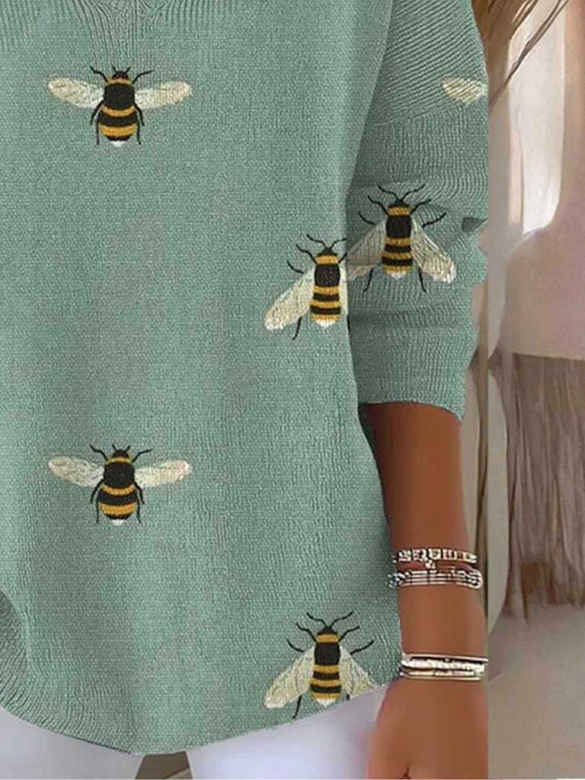 Pulls Décontracté Imprimé d'Animal Printemps / Automne Micro-élasticité Coupe Régulière Manches Longues Régulier Trapèze Régulier pour Femmes