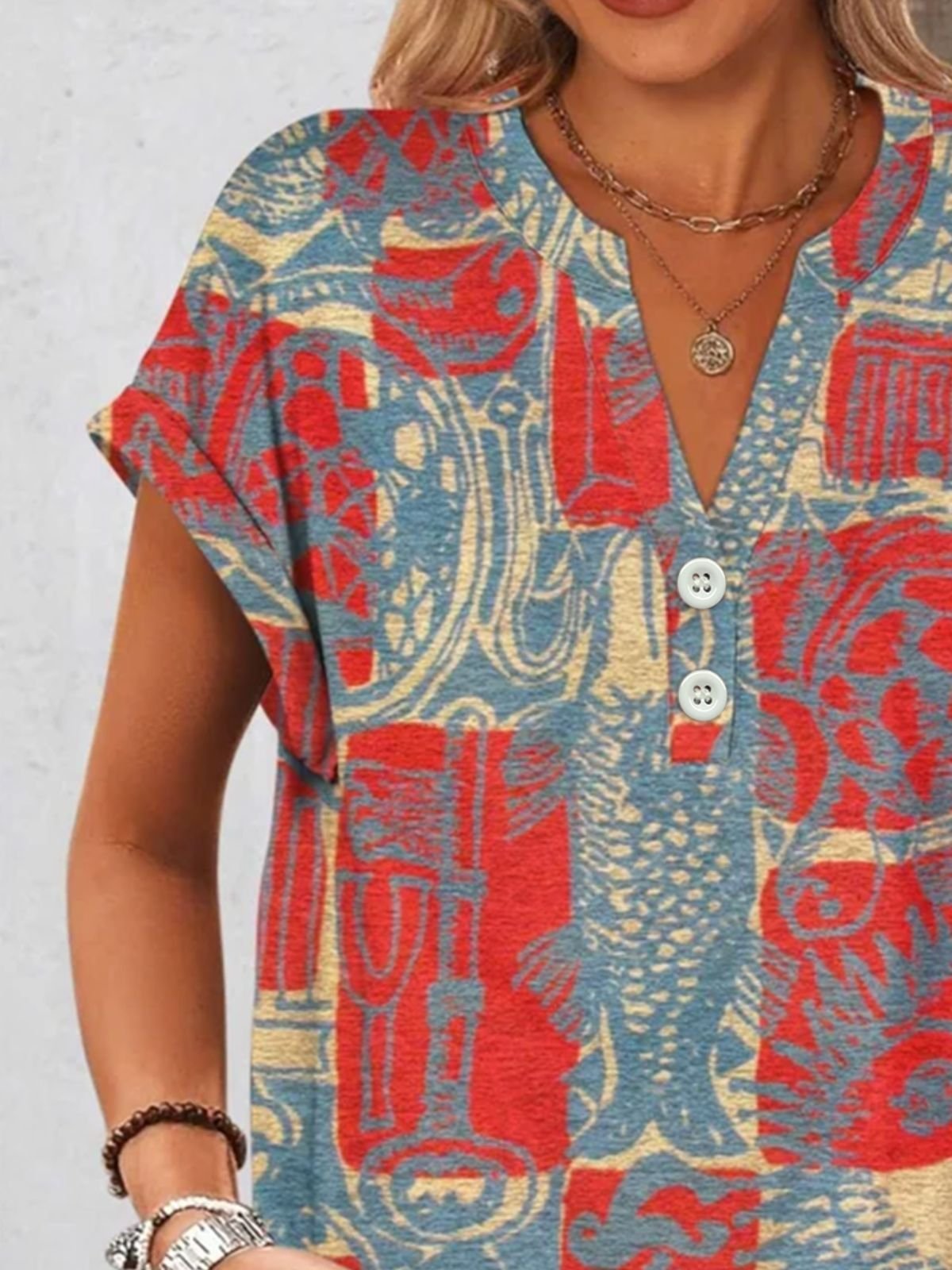 T-shirts Décontracté Floral Été Coton Micro-élasticité Quotidien Coupe Régulière Trapèze Régulier pour Femmes