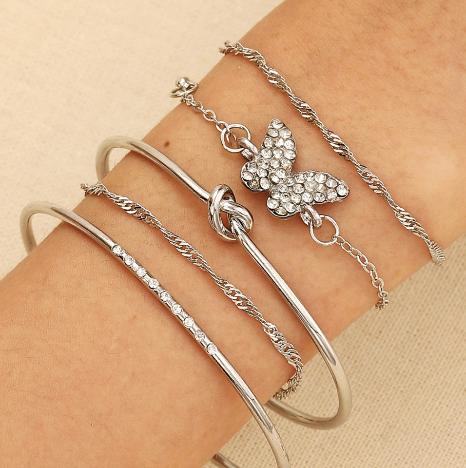 Bracelets Femmes Décontracté Floral Toutes Les Saisons Vacances Métal multicouche Bracelet