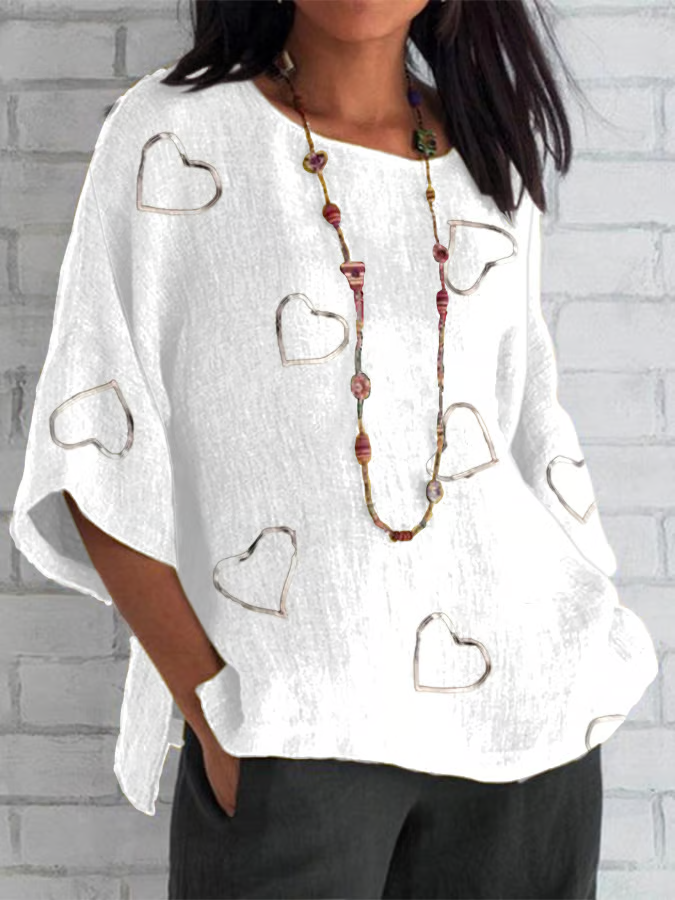 Blouses Femmes Géométrique Décontracté Été Polyester Quotidien Ample Demi Manche Régulier Régulier