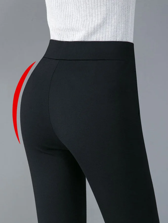 Pantalons De Yoga Simple Plain Toutes Les Saisons Polyester Faire la navette Pantalon droit Long Régulier Élasticité moyenne pour Femmes