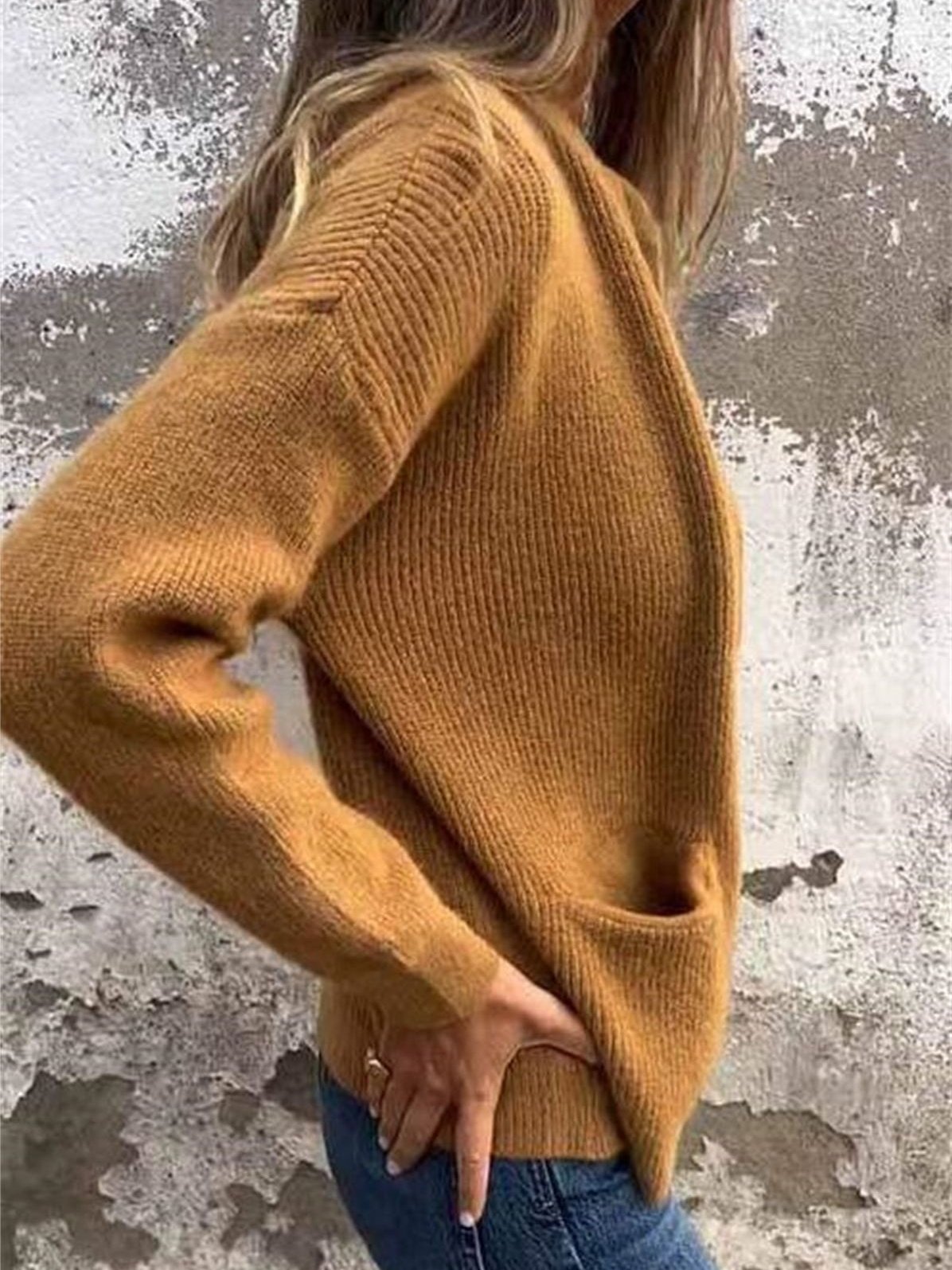 Micro-élasticité Col Montant Manches Longues Régulier Plain Blouson Aviateur Blouson Joint Fendu pour Femmes