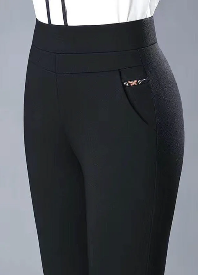 Pantalons De Yoga Simple Plain Toutes Les Saisons Polyester Faire la navette Pantalon droit Long Régulier Élasticité moyenne pour Femmes