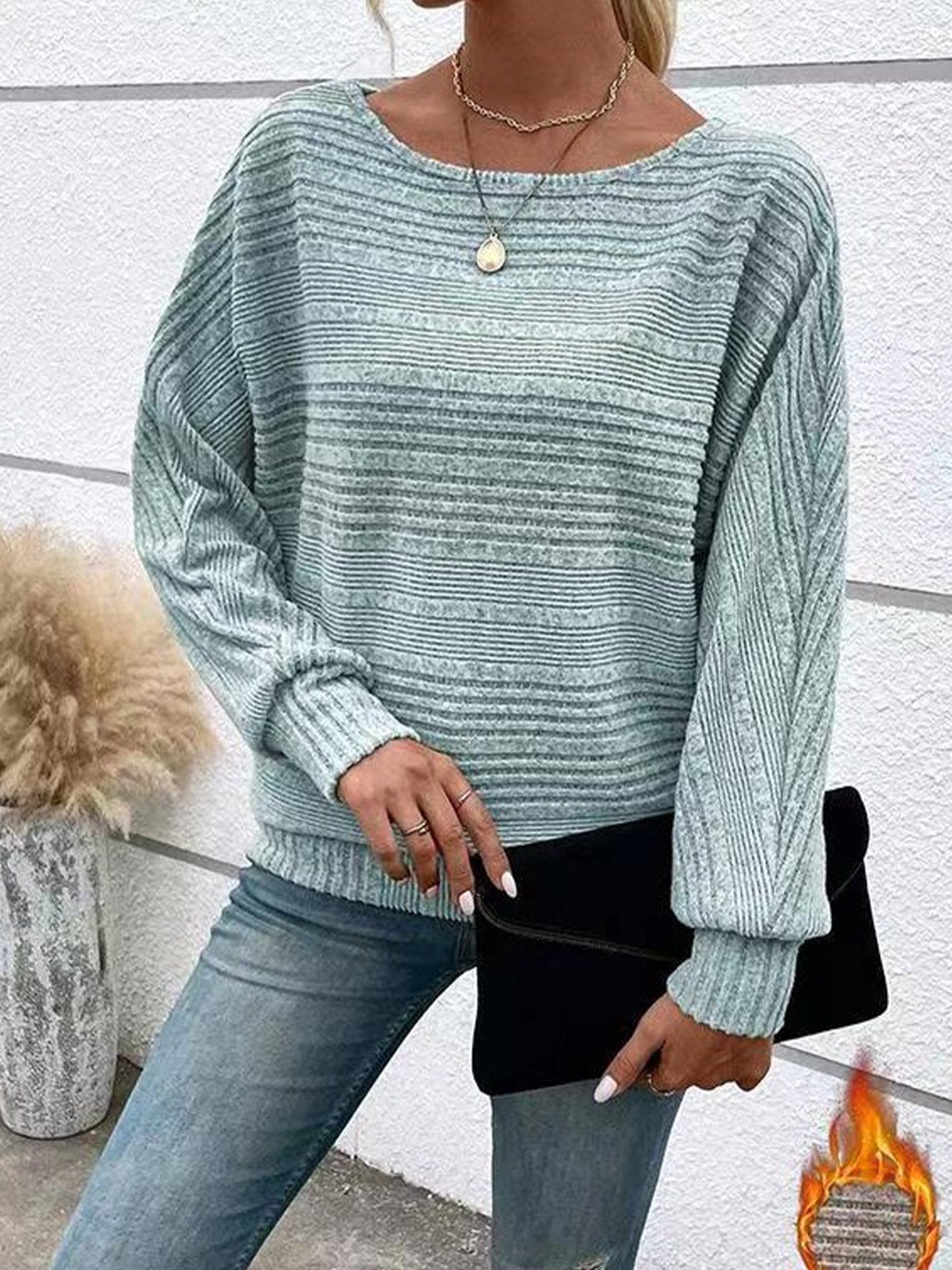 Blouses Décontracté Plain Printemps / Automne Ample Manches Longues Col Rond Régulier Droit Régulier pour Femmes