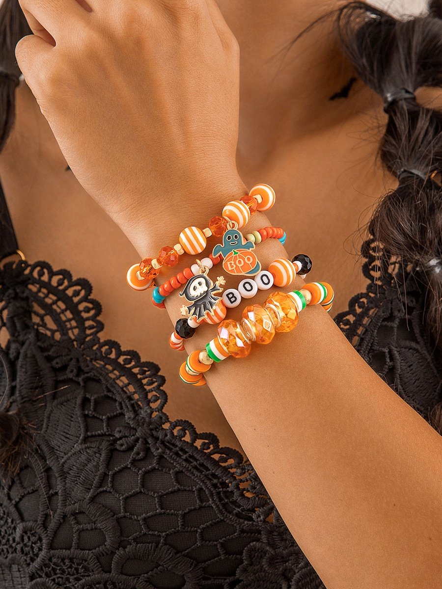 Bracelets Femmes Motif d'araignée Sexy Toutes Les Saisons Roulotté Faire la navette Cristal Toussaint multicouche Bracelet