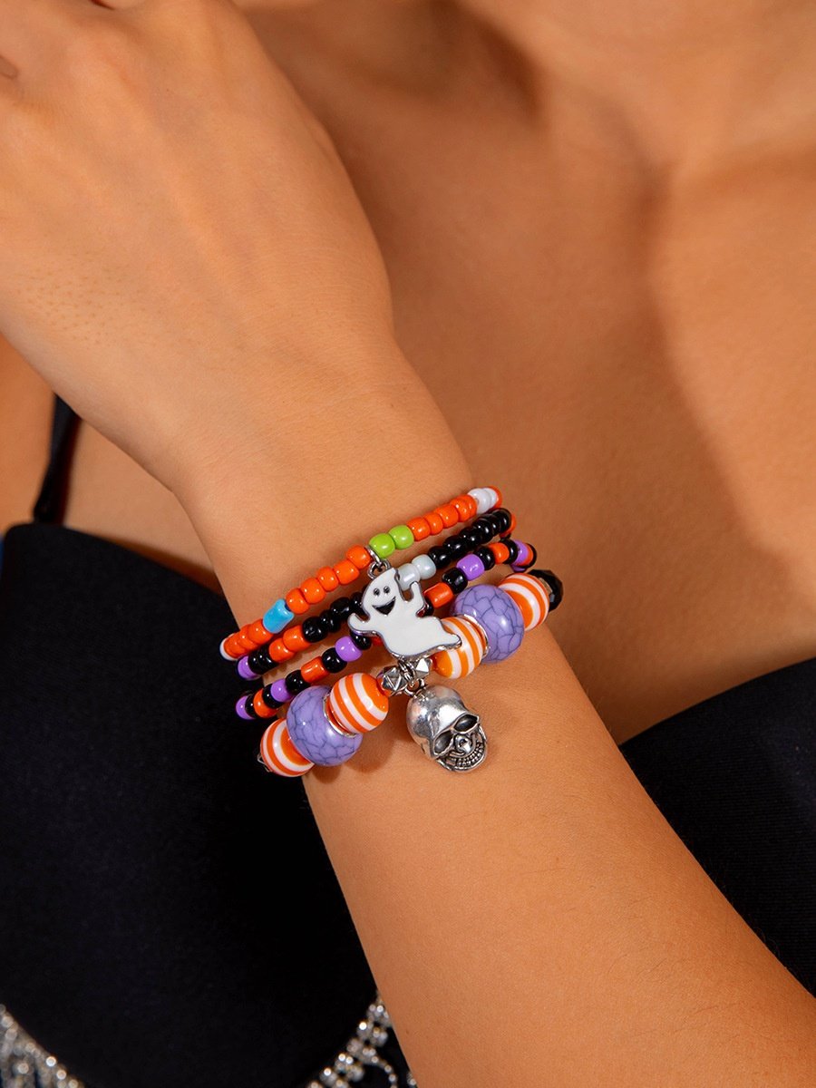 Bracelets Femmes Motif d'araignée Sexy Toutes Les Saisons Roulotté Faire la navette Cristal Toussaint multicouche Bracelet