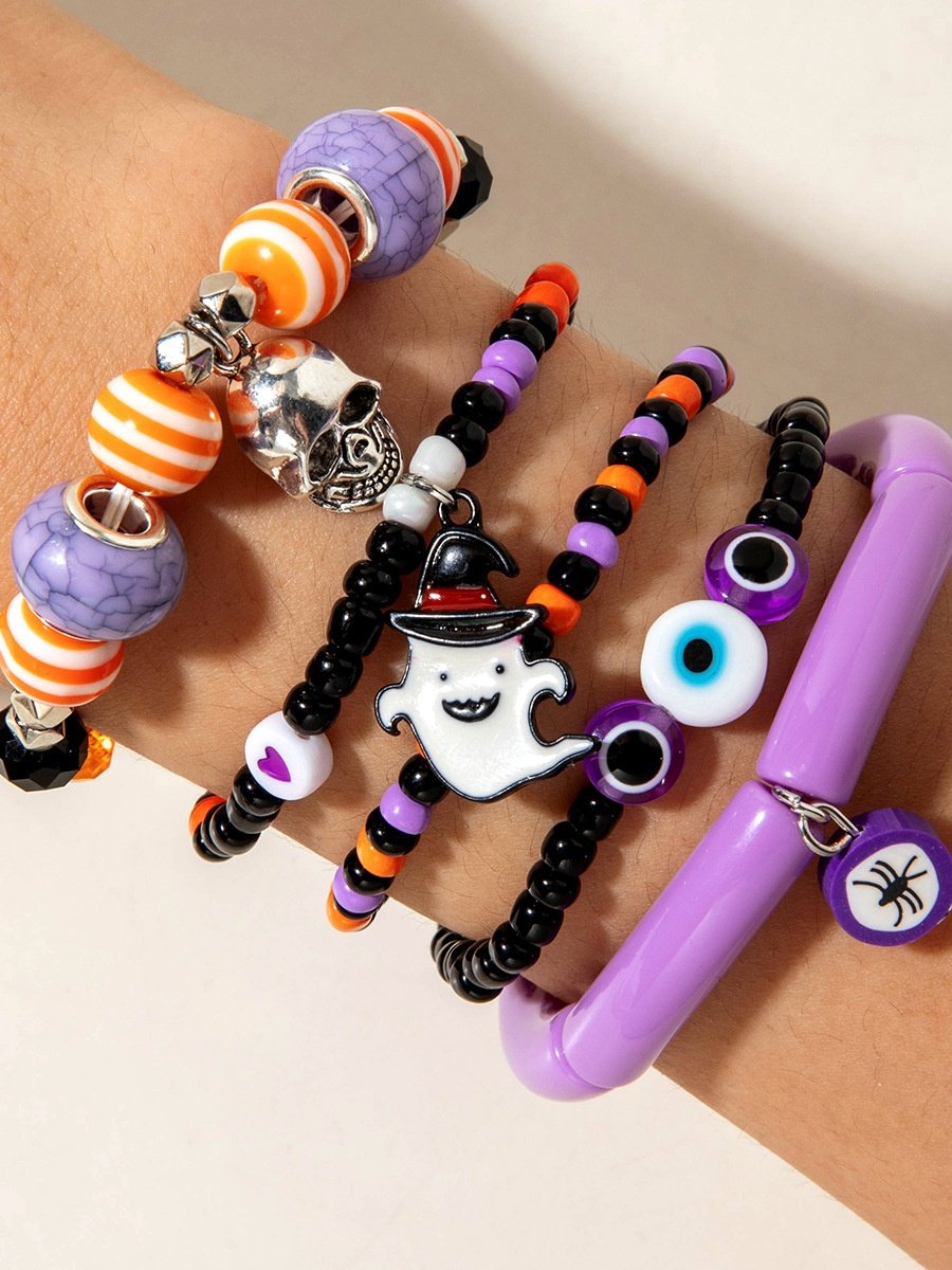 Bracelets Femmes Motif d'araignée Sexy Toutes Les Saisons Roulotté Faire la navette Cristal Toussaint multicouche Bracelet