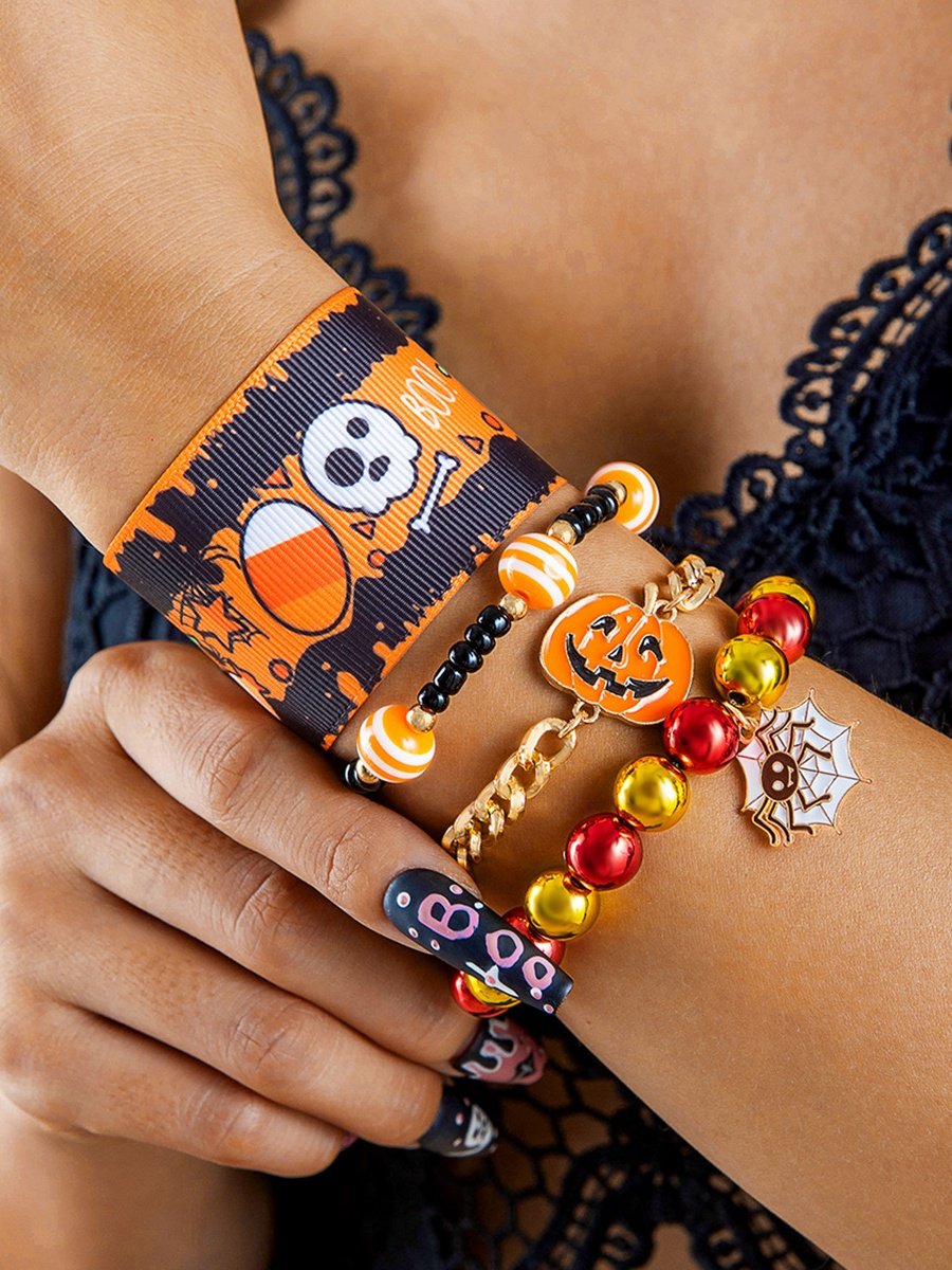 Bracelets Femmes Motif d'araignée Sexy Toutes Les Saisons Roulotté Faire la navette Cristal Toussaint multicouche Bracelet