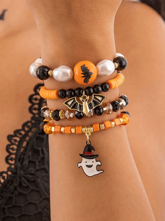 Bracelets Femmes Motif d'araignée Sexy Toutes Les Saisons Roulotté Faire la navette Cristal Toussaint multicouche Bracelet