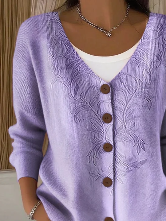 Cardigans Ethnique Printemps / Automne Motif dégradé Tricoté Vacances Ample Boutons Régulier Régulier pour Femmes