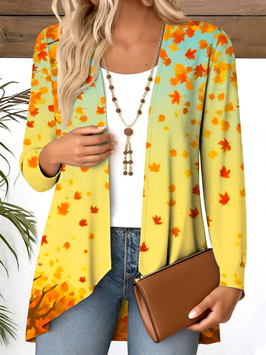 Blouses Femmes Décontracté Toussaint Printemps / Automne Col V Micro-élasticité Coupe Régulière Régulier Trapèze Régulier