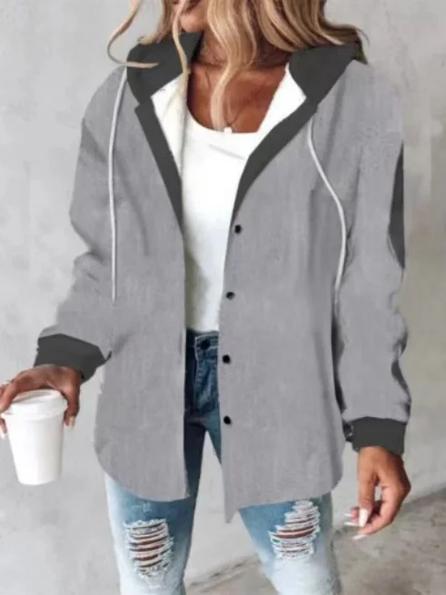 Micro-élasticité Col Montant Manches Longues Régulier Rayé Blouson Aviateur Blouson Imprimé pour Femmes