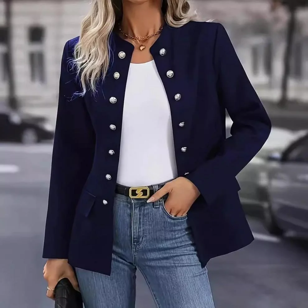 Manches Longues Régulier Plain Blouson pour Femmes