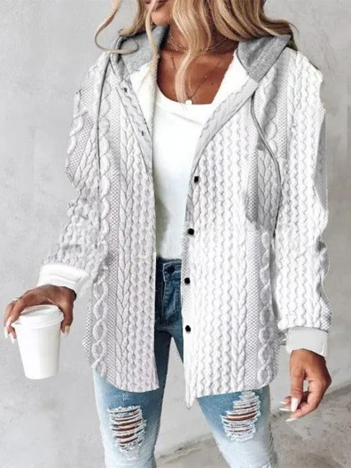 Micro-élasticité Col Montant Manches Longues Régulier Rayé Blouson Aviateur Blouson Imprimé pour Femmes