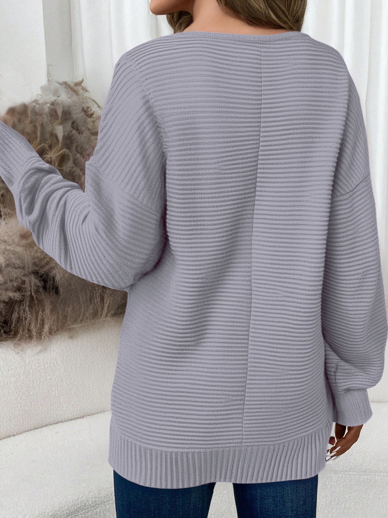 T-shirts Décontracté Plain Printemps / Automne Quotidien Coupe Régulière Manches Longues Col Rond Régulier Trapèze pour Femmes