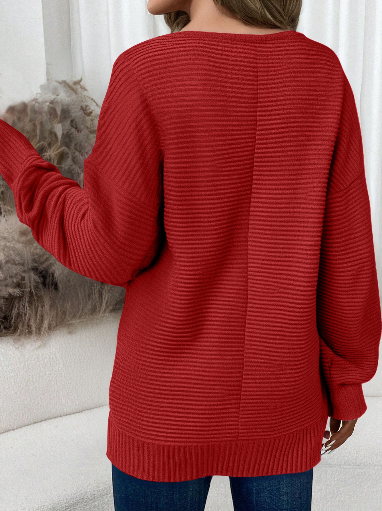 T-shirts Décontracté Plain Printemps / Automne Quotidien Coupe Régulière Manches Longues Col Rond Régulier Trapèze pour Femmes