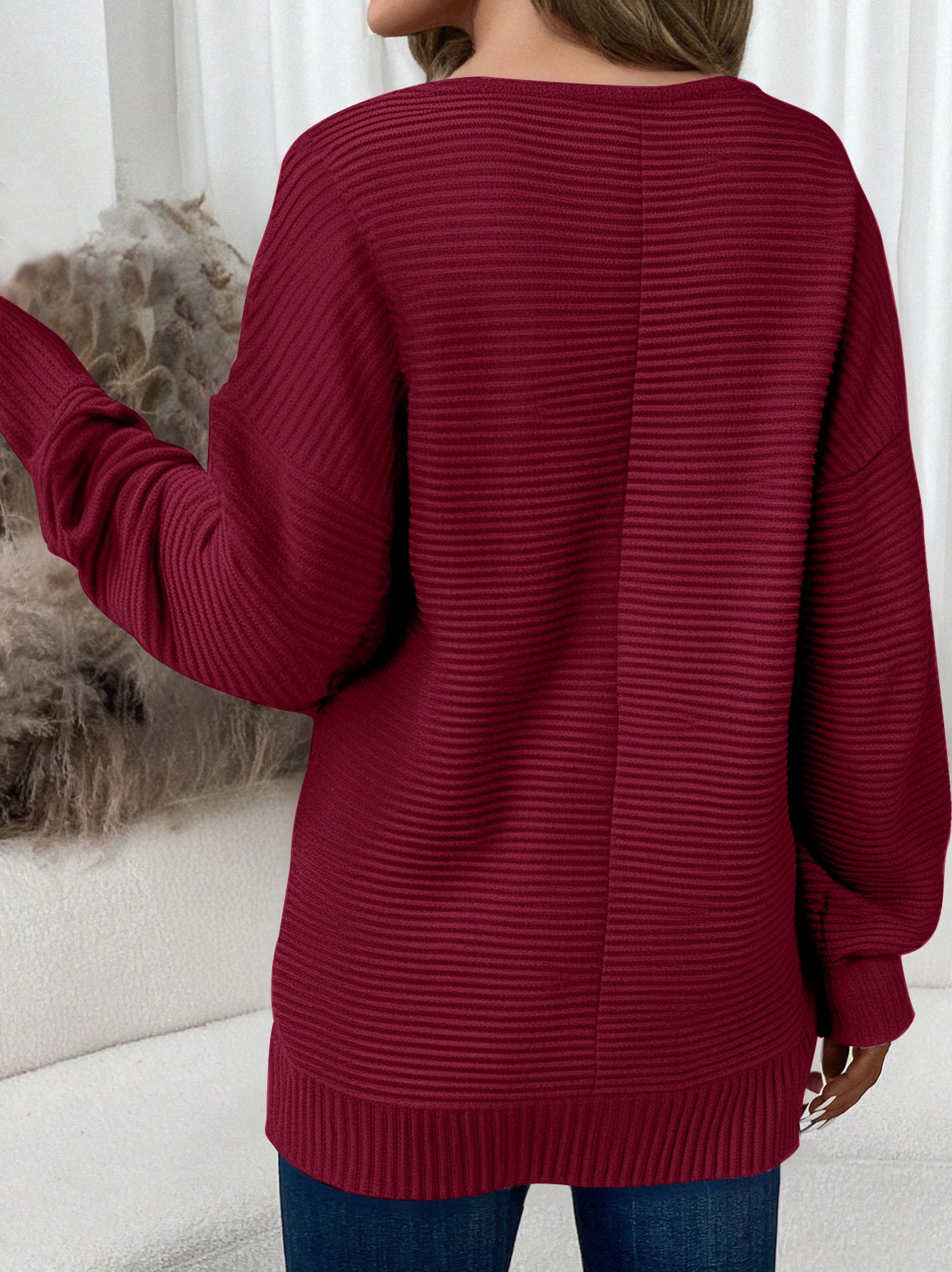 T-shirts Décontracté Plain Printemps / Automne Quotidien Coupe Régulière Manches Longues Col Rond Régulier Trapèze pour Femmes