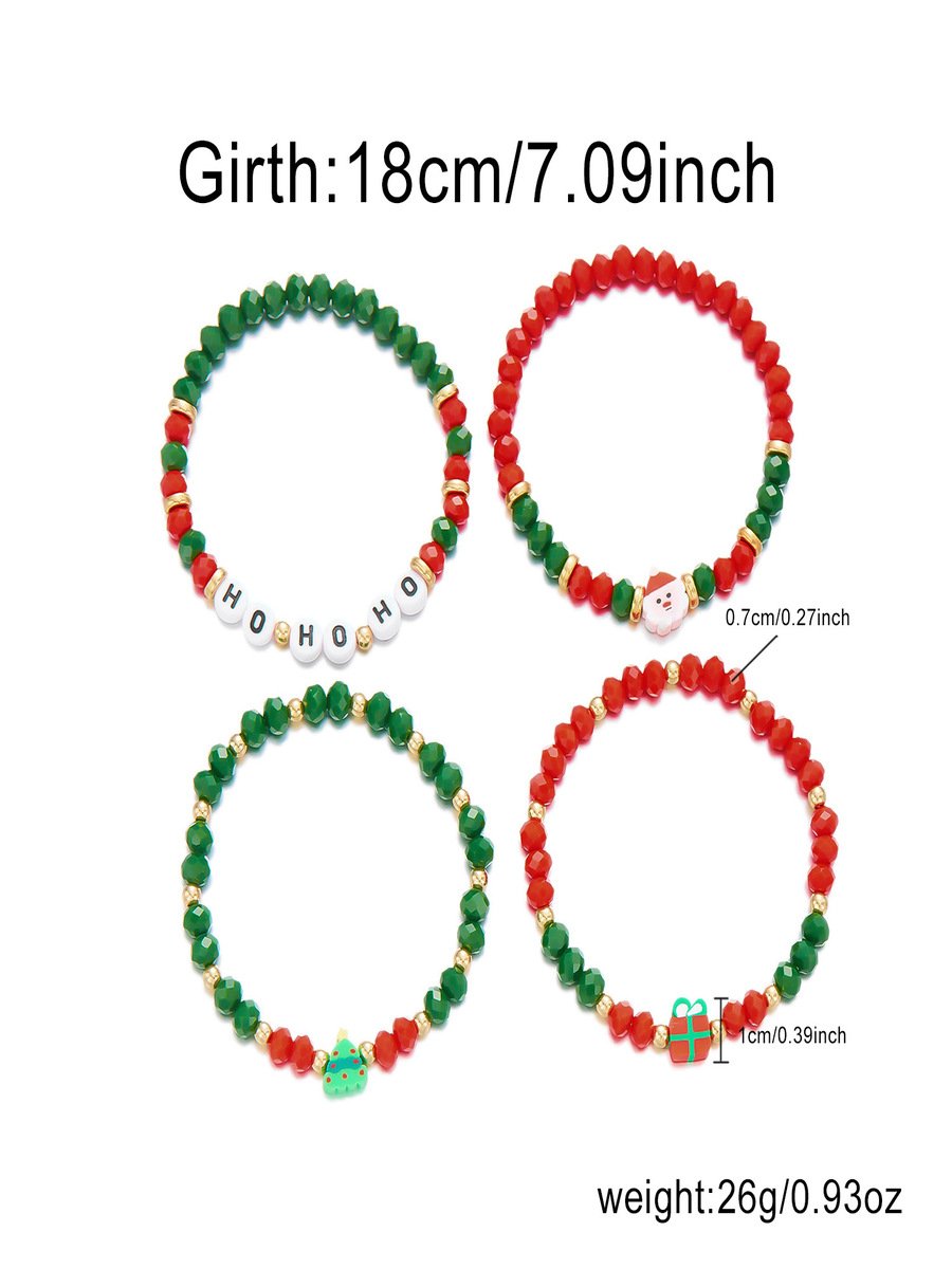 Bracelets Nerveux Flocon de Neige Toutes Les Saisons Tressé Vacances en Bois Noël multicouche Bracelet pour Femmes