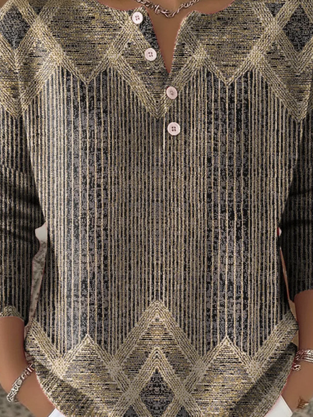 Tricoté Tops Motif dégradé Rétro Printemps / Automne Micro-élasticité Manches Longues Col Rond Régulier Droit Régulier pour Femmes