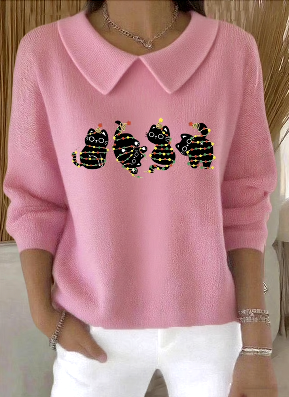 Pulls Décontracté Imprimé d'Animal Printemps / Automne Quotidien Coupe Régulière Manches Longues Régulier Trapèze Régulier pour Femmes