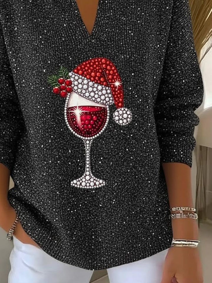 Pulls Décontracté Printemps / Automne Noël Imprimé Quotidien Coupe Régulière Manches Longues Régulier Régulier pour Femmes