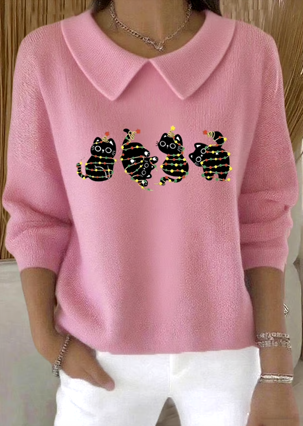 Pulls Décontracté Imprimé d'Animal Printemps / Automne Quotidien Coupe Régulière Manches Longues Régulier Trapèze Régulier pour Femmes