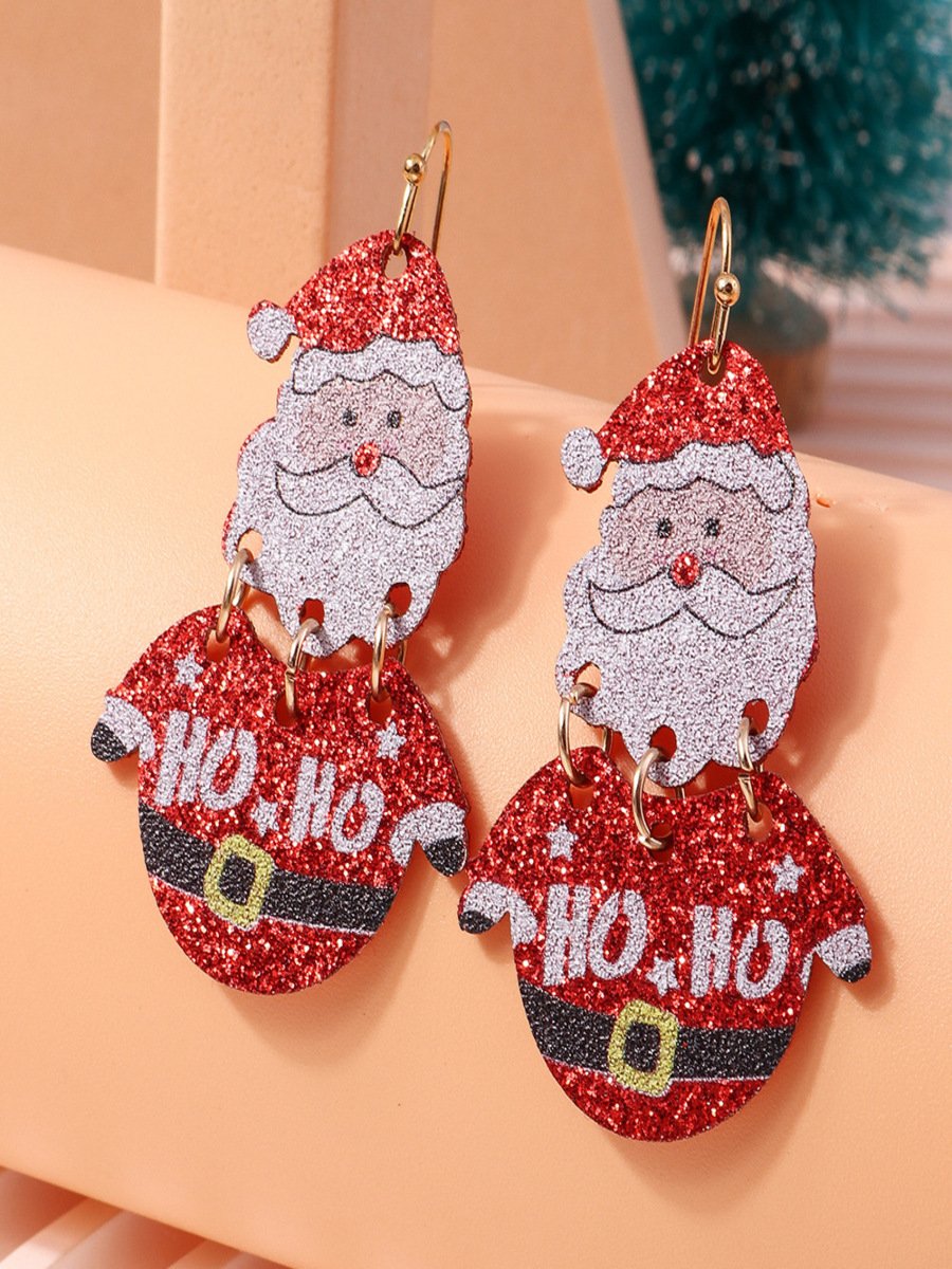 Boucles d'oreilles Femme Rétro Toutes Les Saisons Motif d'Étoile Métal Faire la navette Métal Noël Pendre