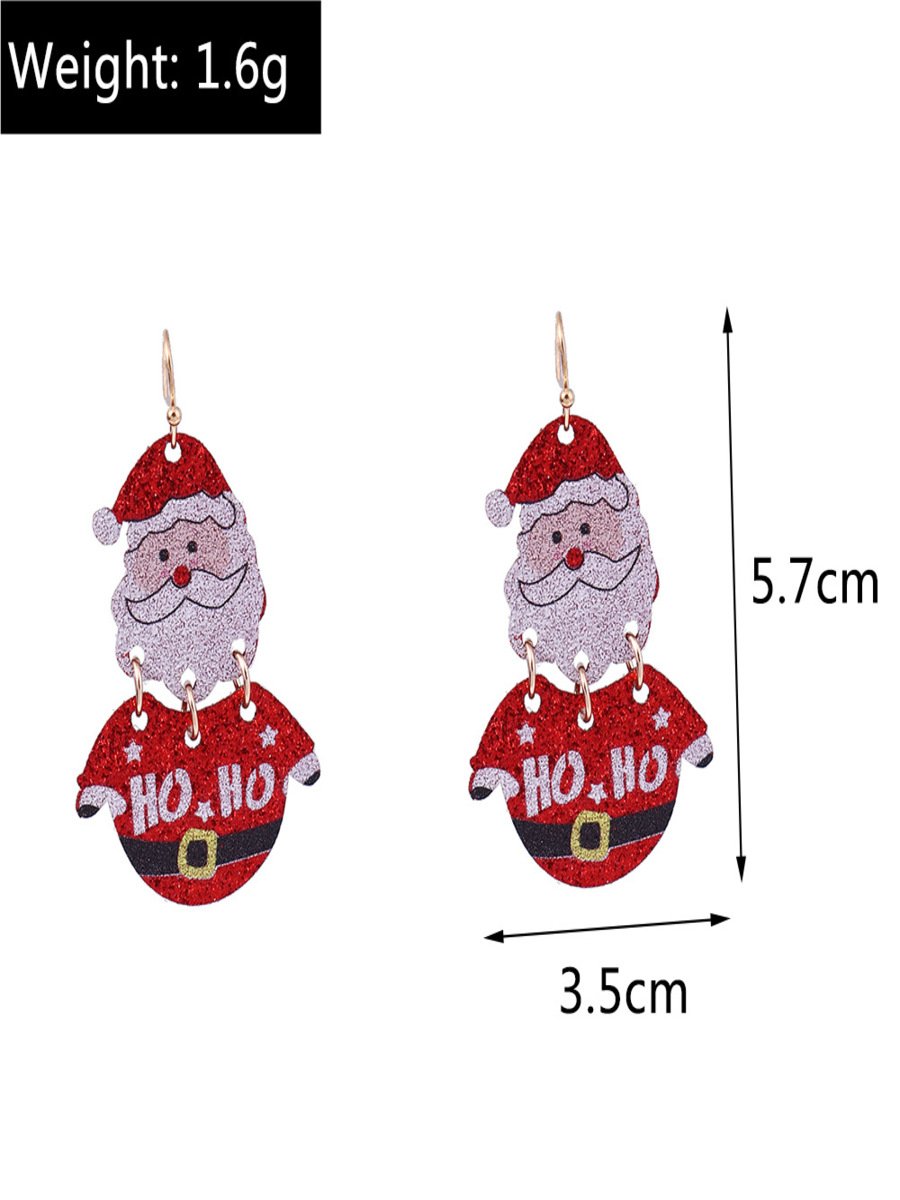 Boucles d'oreilles Femme Rétro Toutes Les Saisons Motif d'Étoile Métal Faire la navette Métal Noël Pendre