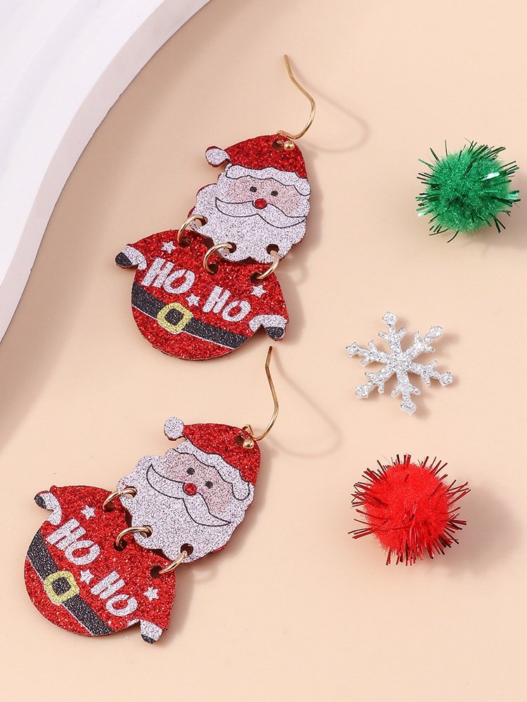 Boucles d'oreilles Femme Rétro Toutes Les Saisons Motif d'Étoile Métal Faire la navette Métal Noël Pendre