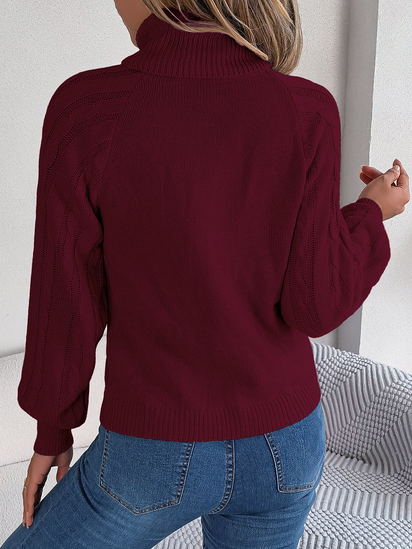 Pulls Femmes Décontracté Plain Printemps / Automne Quotidien Manches Longues Régulier Trapèze Régulier Élasticité moyenne